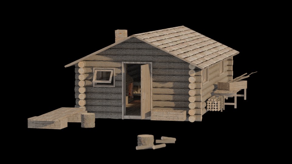 Log cabin with Fireplace preview image 3